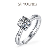 YOUNIQ Basic Korean Silver Round CZ Diamond ROM Engagement Wedding Cincin Ring