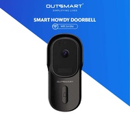 🇸🇬📷 OUTSMART Wifi Smart Video Doorbell Door Viewer Howdy Camera NO DRILLING 1080HD Wide Angle 2-Way Ring