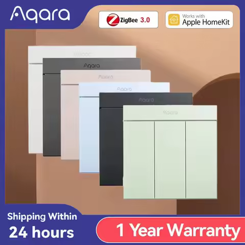 Aqara Smart Wall Switch H1M with Neutral 6 Colors Wireless Key Light Switch Zigbee 3.0 Multiple Cont