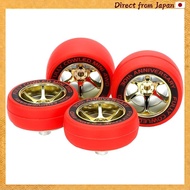 Tamiya Mini 4WD Special Project Full Cowl Mini 4WD 30th Anniversary Red Slick Tires & Gold Plated Wh