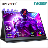 IVOBP UPERFECT 16.1 Inch 2K 144Hz Gaming Monitor Portable Laptop Display With Type C Mini HDMI For PS4/5 Steam Deck Switch XBOX PC Mac QPIVB