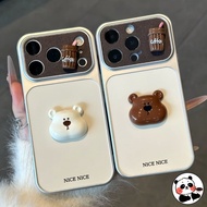 Cute 3D Bear Casing For Samsung Galaxy S26 S25 Edge S24 S23 S22 S21 S20 FE Lite Plus Note 20 Ultra 5