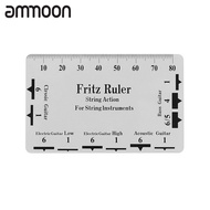 [ammoon]Guitar String Action Gauge String Pitch Ruler Card Luthier Tool Ruler Guitar Measuring Tool for Classical Electric กีต้าร์โปร่ง Bass