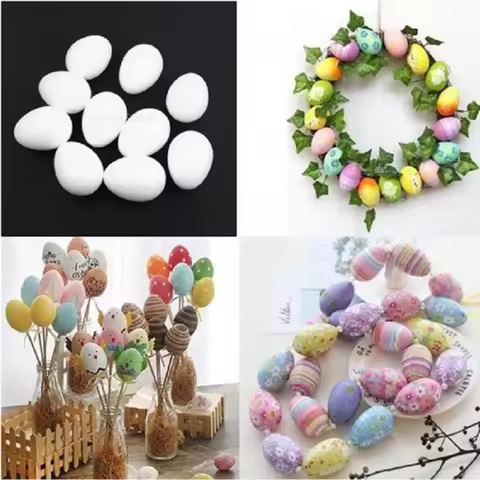 Crafting Foam Egg Set 5cm 8cm 10cm White Polystyrene Balls for Art School Project and Handmade Decor