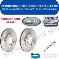 BENDIX DISC BRAKE ROTOR FRONT FOR PERODUA MYVI [D20N, ECO, CVT] 1.3L 1.5L (2018-2024YR) (250MM)