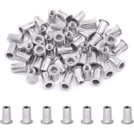 50PCS Bags British/304Stainless Steel#8-32" Knurled rivet flat-head pull rivet nut 9AZ7