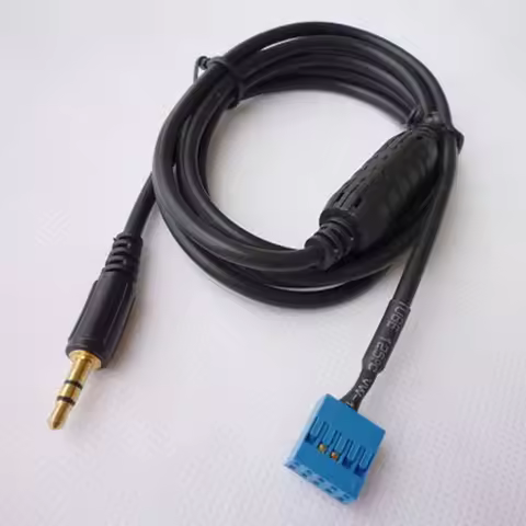 10Pin Car AUX Input Mode Cable 3.5mm Male Input Interface Input Adapter Auxiliary Cable For BMW E46 