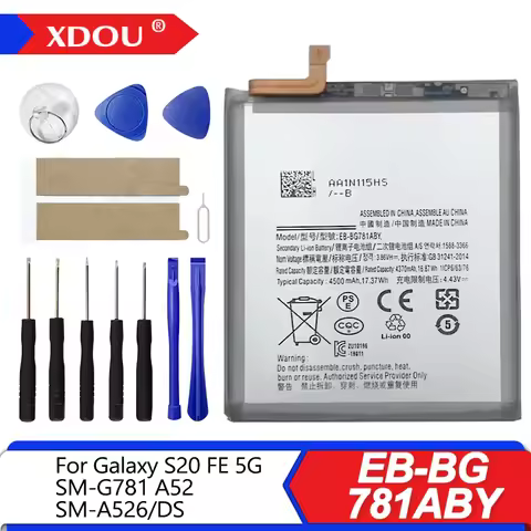 Brand New EB-BG781ABY 4500mAh Replacement Battery For Samsung Galaxy S20 FE 5G SM-G781 A52 SM-A526/D