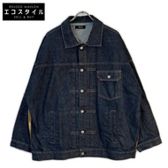 ZUCCA CZ98-FC728 米色牛仔夾克，尼龍後片，M碼 [二手]