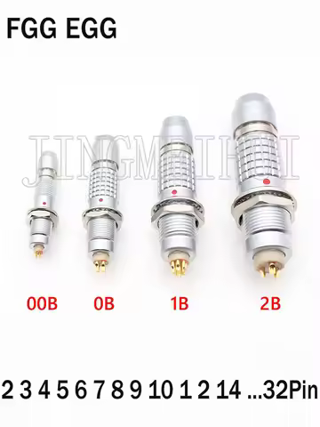 1 Set FGG EGG Connector 00B 0B 1B 2B 2 3 4 5 6 7 8 9 10 12 14 16 18 19 26 32 Pin Push Pull Plug Sock