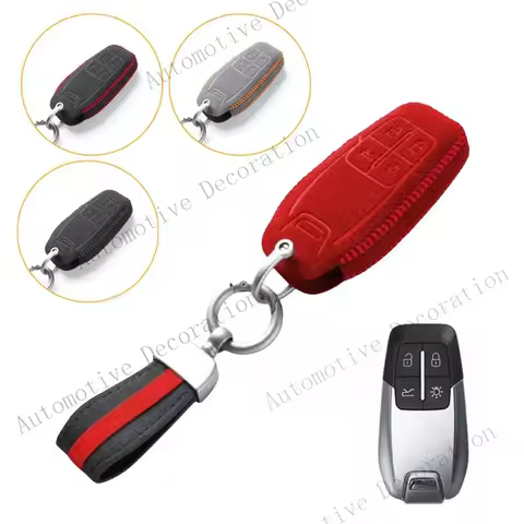 Z+ Suede Leather Car Smart Key Fob Case Cover For Ferrari 458 588 488GTB LaFerrari