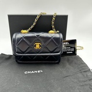 (尖沙咀實體店)CHANEL shiny lamskin extra mini Flap 閃亮羊皮迷你豆腐包