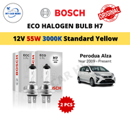 Original BOSCH Eco Halogen H7 Headlight Bulb 12V 55W H7 Bulb for Perodua Alza (2009-Present) Lampu M
