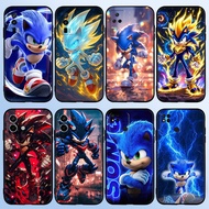 【C+10】Sonic the Hedgehog cartoon anime for Redmi Note A1 11S 11E 11 11t Pro Plus TPU soft black prot