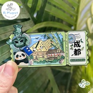 [AVAILABLE] Magnet Chengdu Metal Magnet Panda Style Ticket Refrigerator Sticker Souvenir Travel Sich
