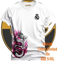 BIG SIZE (S-5XL) KAREAL MADRID DRAGON | KAOS REAL MADRID FANS
