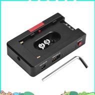 NP-F Battery Charger Metal Battery Adapter Plate USB DC12V DC8V DC Outputs 1/4In for NP-F970/F950/F9