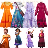 Adult Women's Princess Isabela & Mirabel Encanto Themed Maxi Cosplay Costume - Perfect for Halloween