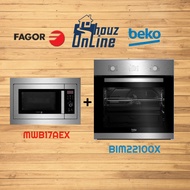 BEKO BUILT-IN OVEN BIM22100X & FAGOR Built-In Microwave MWB 17 AEX