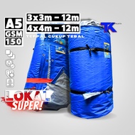 A5 Plastic Tarpaulin Ready Size 3x3 3x4 4x5 4x6 Just Thick Durable Waterproof Heat Resistant