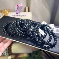 Twinkle Crystal Natural Black Tourmaline and Black Beauty Tourmaline Bracelet With Certificate