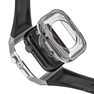 Tali iWatch,Tali+Sarung Bersepadu，Sarung logam，Bahan silikon，iWatch 9 8 7 6 5 4 3 SE，iWatch Ultra. Q