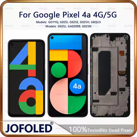 JOFOLED For Google Pixel 4A LCD Display Touch Screen Digitizer For G025J G025E GA02099 G025N GD1YQ G