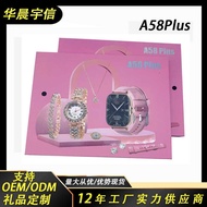 A58plus Smart Watch Inlaid Brick Ladies Watch 8 in 1 Bluetooth Call Watch Heart Rate Sports Pedomete