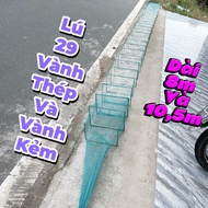 Lu 29 steel frames for signs and 29 wire frames for rivers, length 8m and 10.5m, mesh 1.5 centimeter
