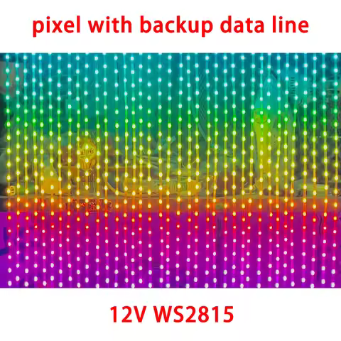 100m2000LEDs 12V WS2815 with backup data line addressable seed pixels RGBIC Dreamcolor Christmas Lig