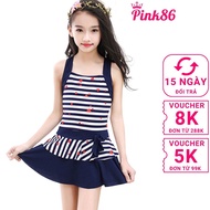 Girls skirt swimsuit with shorts inside (Regular elastic fabric) BK-333i