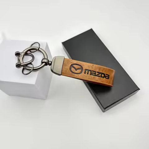 Fashion Luxury Genuine Leather Keychain Business Gift For Mazda CX5 Demio 2 Atenza CX-3 CX7 CX30 MX5