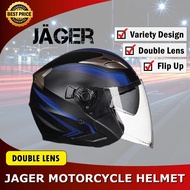 JAGER Helmet motor helmet motorcycle Topi keledar double visor open face motosikal  JAGER bike helmet moto Stylish dual