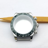 ชิ้นส่วนนาฬิกาแปรรูป VK63 Quartz Movement Sapphire Glass Stainless Steel Ceramic Ring นาฬิกาแบบปรับแ