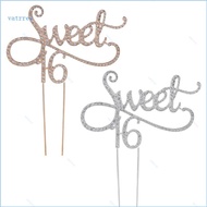 VA Sweet 16 Cake Topper 16th Birthday Party Themes With for Rhinestone Decoration A