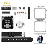 DIYMORE LED Watch Kit Transparent Creative Single Chip Microcomputer Red Display Digital Tube Clock 