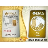 MAA Gold Bar (1 Gram) (Au 916) 22K