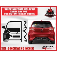 MYVI MG3 CAR LOGO DESIGN 2 CAR STICKER KERETA STICKERS 3RD GENERATION MYVI CLUB