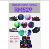 Bowling Package -Brunswick Tzone polyester - Xtech Shoe - Xtech 1 Ball tote - X Proshop - X Pro Shop
