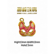SF Fox Mask Pendant 九尾狐面具吊坠/100%AUTHENTIC 999GOLD(DW395)