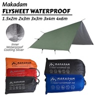 Makdam Camping Waterproof Flysheet 1.5x2m 2X2M 3X3M 3X4M 4X6M