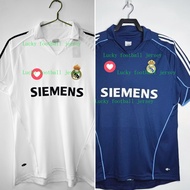 2005-2006 Real Madrid Retro Football T Shirt At Home Away Raul Beckham Soccer Jersey
