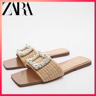 ZARA Summer Women's Shoes Embellished Inlaid Sandals