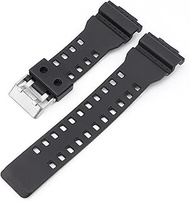 16mm Rubber Watch Band Stainless Steel Buckle Compatible With Casio Mens G-Shock GD-100/GD-110/GD120/GA-100/GA-110/GW-8900