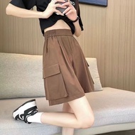 Quick-Drying Overalls Five-Point Pants Women Summer Thin Casual Loose Pants Slimmer Look 5-Point Pan