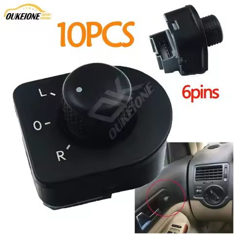 10Pcs for VW Volkswagen Passat B5 Beetle Golf Mk4 Bora 1997-2004 Left Side Mirror View Control Switc