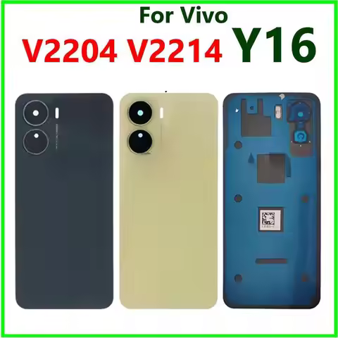 Back Battery Cover Glass Housing For vivo y16 v2204 v2214 Housing Glass Door Back Battery Back Cover