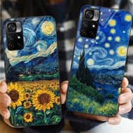 van gogh 12 Glass Phone Case For Xiaomi POCO F3 F4 F5 M3 M4 M5 M6 4G X3 X4 GT NFC X5 X6 PRO 5G