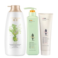 阿道夫洗护沐3件套（无硅油洗发水500ml+沐浴露900ml+焗油宝260g） 赠洗发水160ml+洗衣液100ml