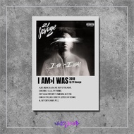 Wooden poster Album with music cover and songs I AM > I WAS by 21 Savage wall poster display
